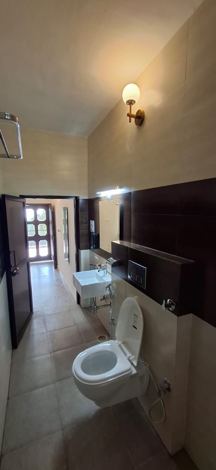 Modern bathroom with toiletries