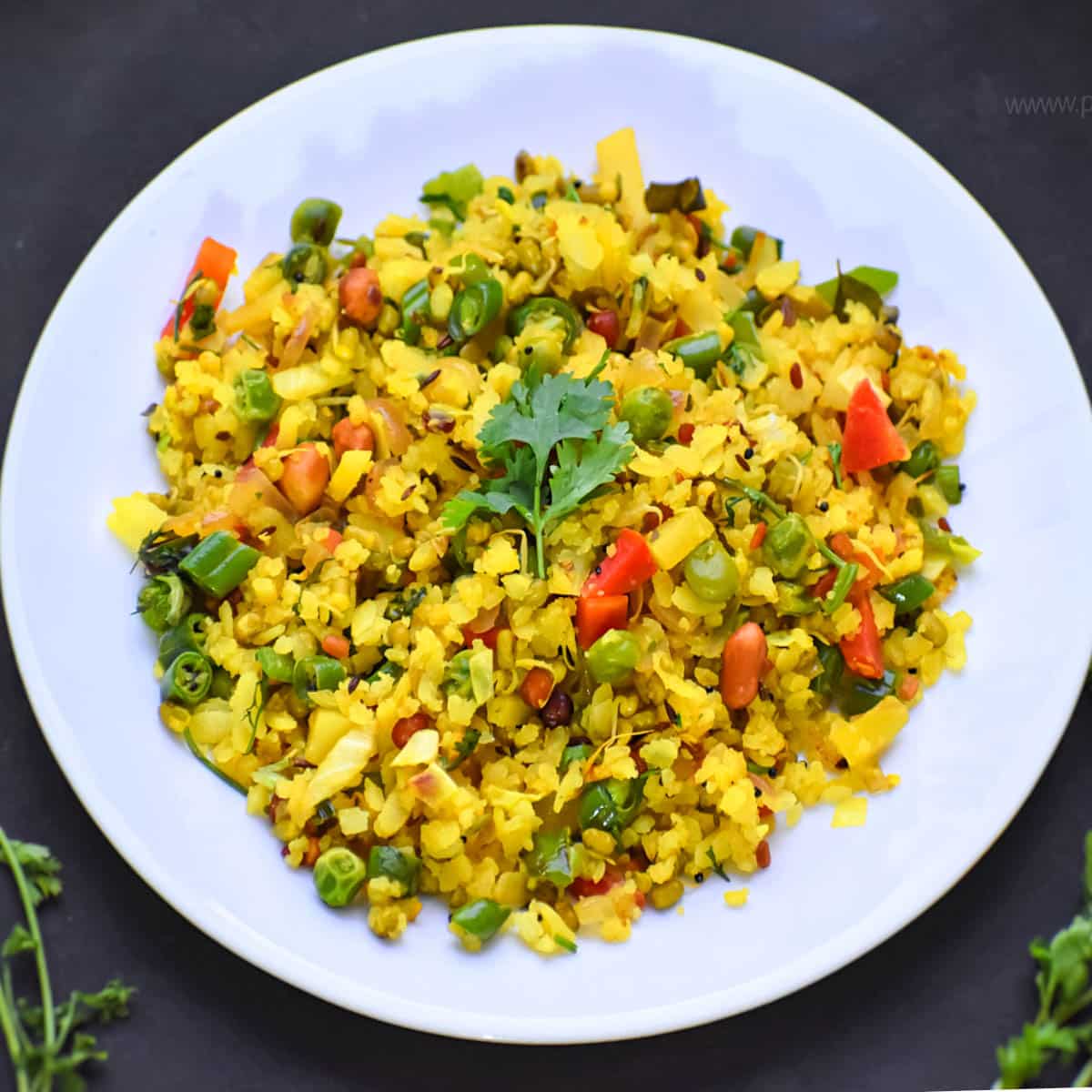 Vegetable Poha - Light breakfast